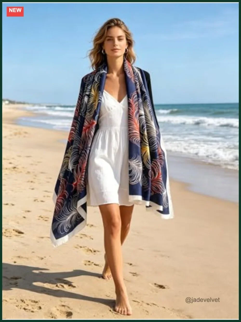 Silk Feel Scarf Long Shawl Wrap for Women Satin Large Beach Cover Up Travel